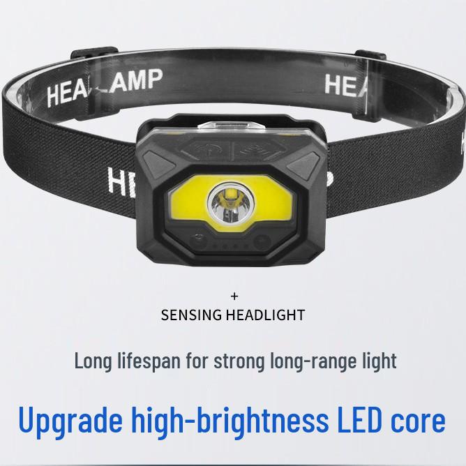 Rechargeable LED Waterproof Sensor Headlamp for Outdoor Sports, Cycling, and Night Fishing