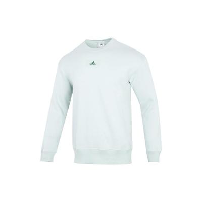 Felpa Uomo Girocollo Manica Lunga Stampa Solida Piccolo Logo Verde Chiaro HK0394