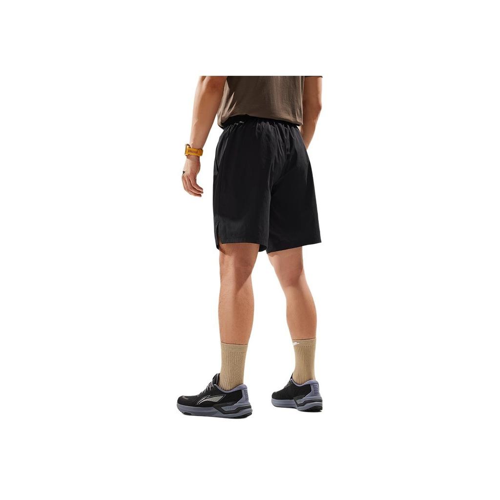 Li Ning Comfortable Versatile Breathable Straight Leg Sports Shorts Men shorts Black AKSU031-1