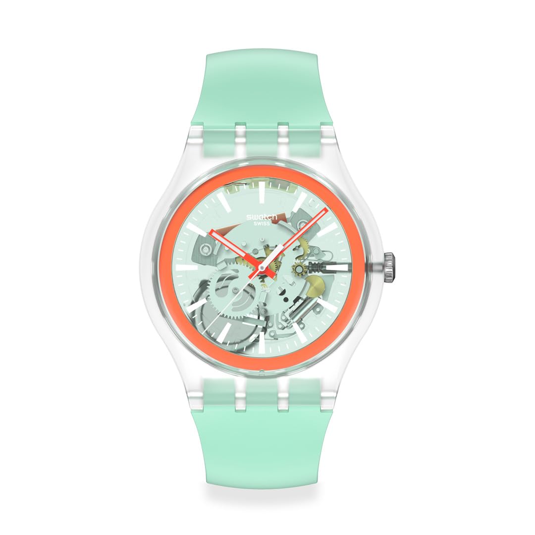 Swatch NEW GENT BIOSOURCED SWEETLY MINT PAY Зеленые Часы, SO29K120-6000, Унисекс, зелёный
