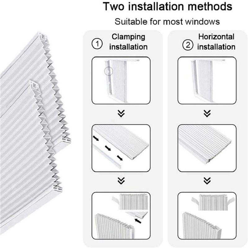 YCOC-2X Window Air Conditioner Side Panels With Frame, Room AC Accordion Filler Curtain Kit Replacement Adjustable With Frame