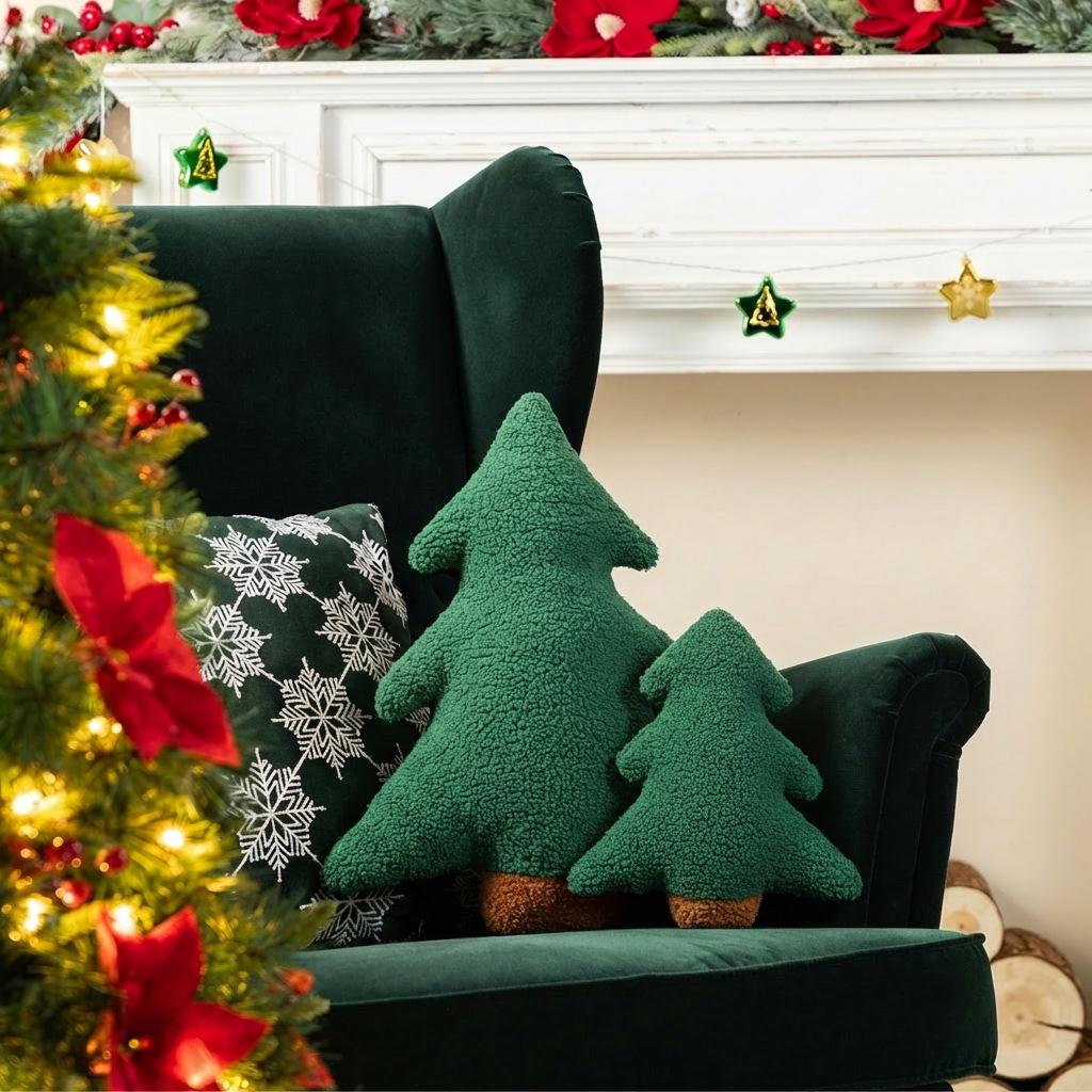 Christmas Tree Cushion Pillow Ornament Decoration
