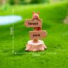 Moss Micro-landscapeCute Directional Signs, Road Signs Landscaping Materials Decorative Items Accessories Mini Ornaments