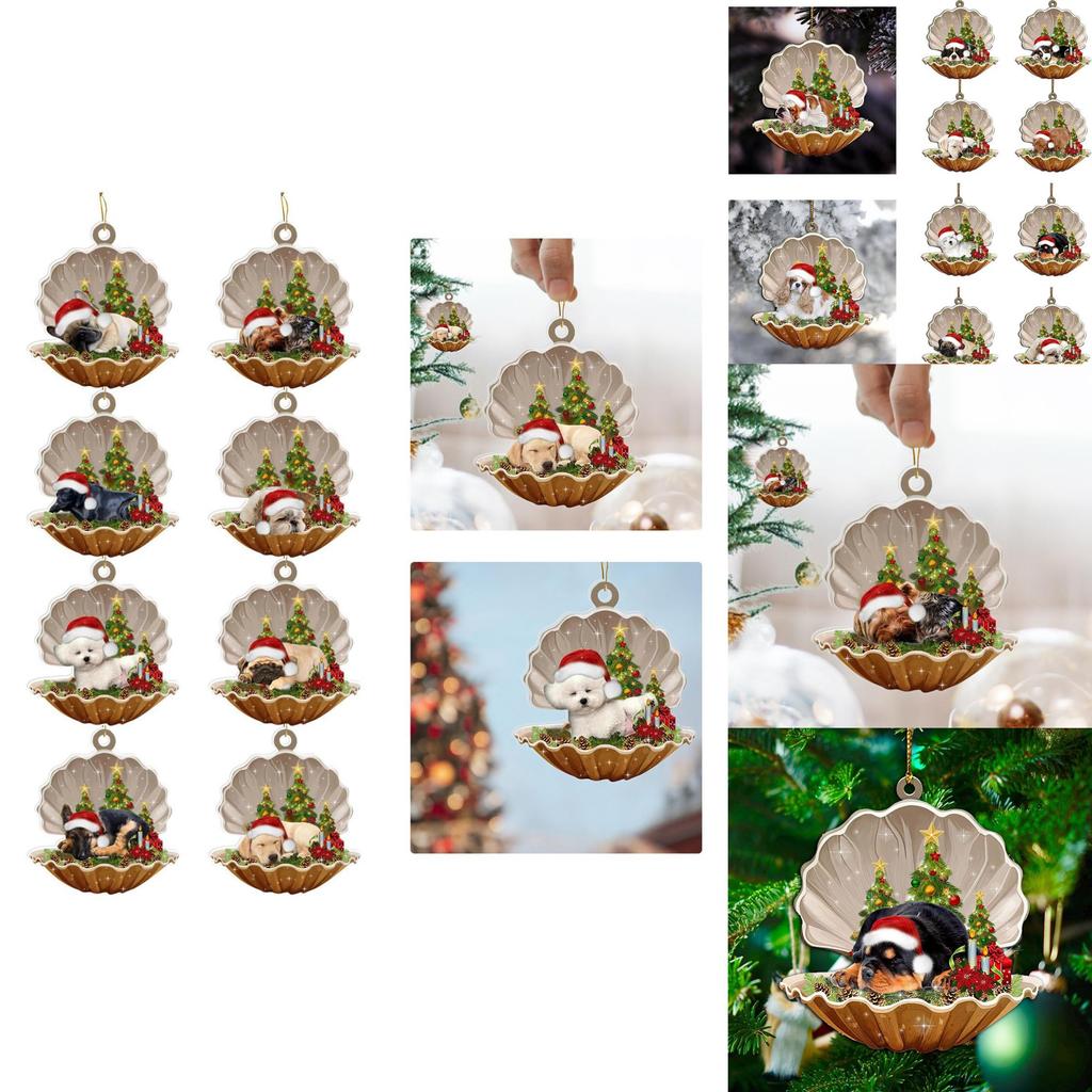 Charming Cartoon Style Acrylic Shell Dog Vehicle Decoration For Home And Holiday