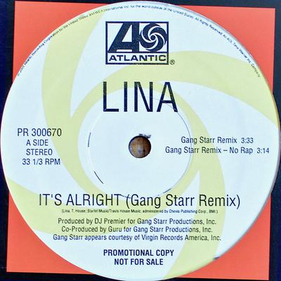 12inch Record LINA - It's Alright (Gang Starr Remix) PR300670PROMO Atlantic 2001 US Rap & Hip-Hop/R&B Used