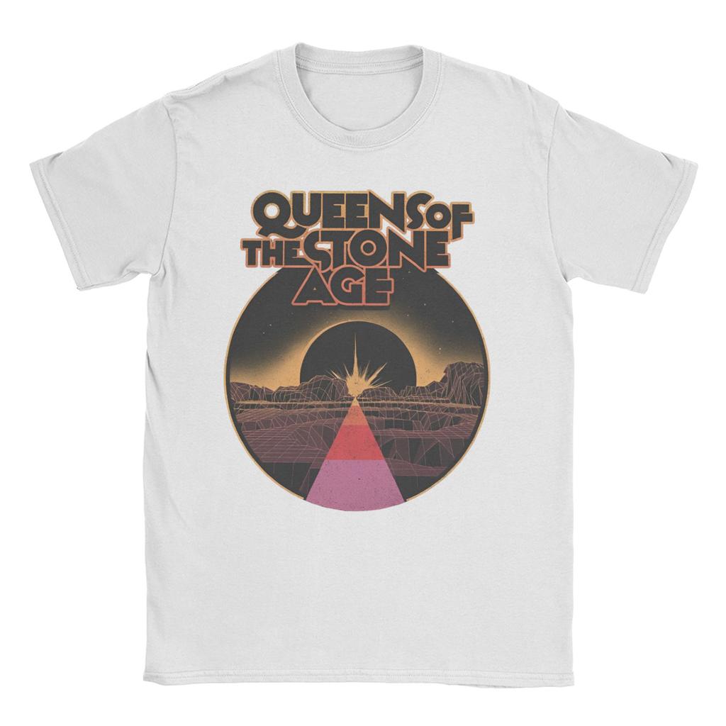 Men Momen T-Shirts Queens of the Stone Age Vintage Tee Shirt Short Sleeve T Shirts O Neck Clothing Printing