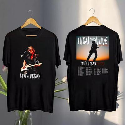 Maglietta Tour 2025 Keith Urban High And Alive, T-shirt Fan Concerto Keith Urban 2025