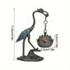 1Pc Elegant Crane Lotus Flower Incense Burner Metal Home Decor with Creative Line Holder