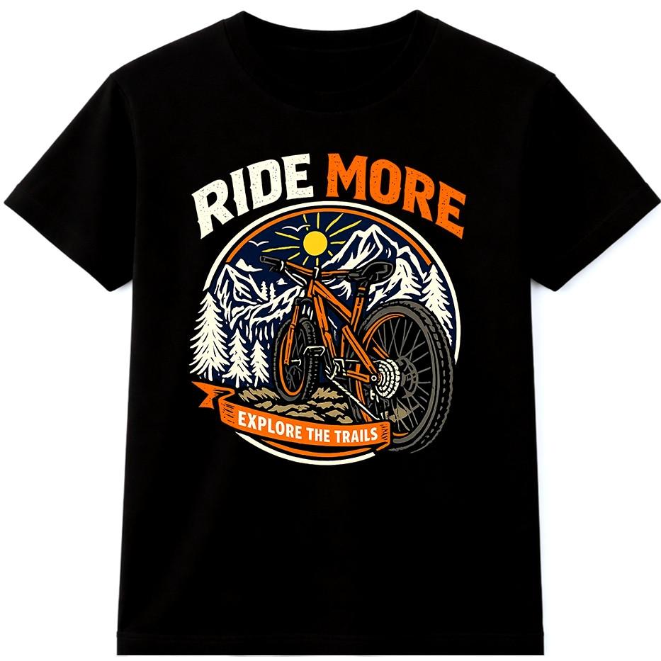 Mountain Bike MTB T Shirt Cycling Trail Riding Downhill Freeride Graphic Tee S