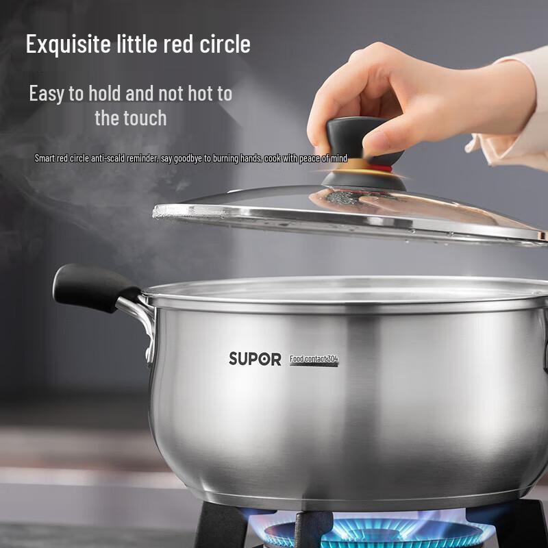 Supor 304 Stainless Steel Stockpot with Steamer