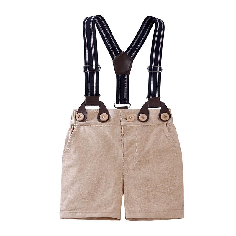 Summer Boys' Baby Gentleman Dress Printed Crawler Clothing Baby Triangle Ha Clothing