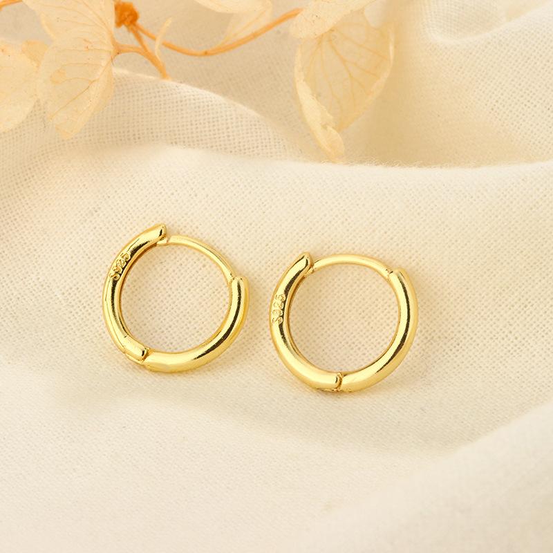 Minimalist Plain Hoop Earrings For Women High End Cartilage Studs Niche Design Ear Care Circle Ear Buckle Jewelry
