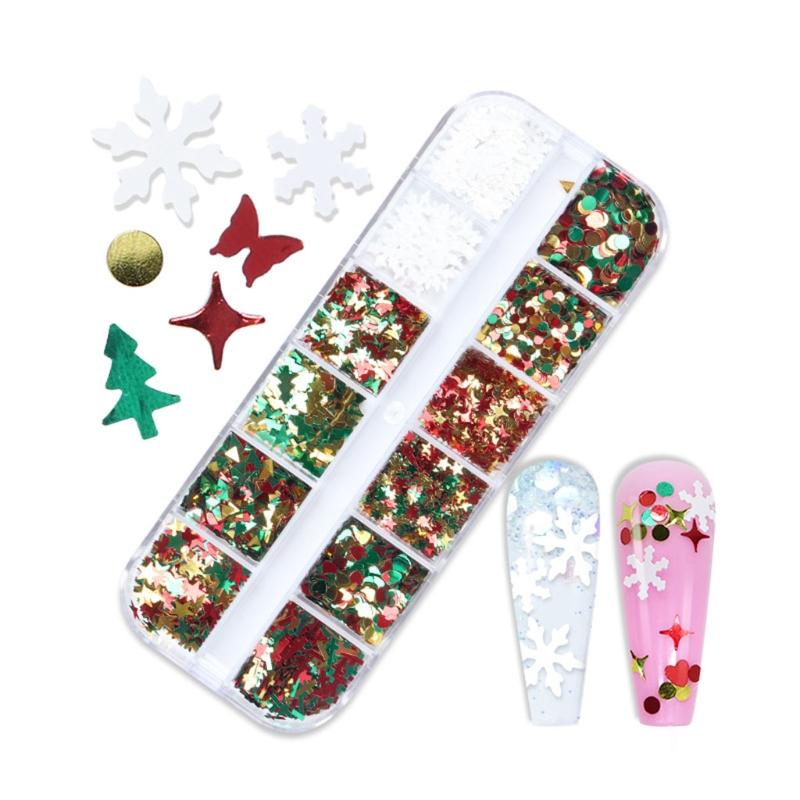 Special Gift for Kids&Adults 1 Set Accessories Girls Party Favor Toys Creative Supplies Christmas Nail Sequins