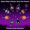 Demon Slayer Keychain Anime Acrylic Backpack Charm Tanjiro Kamado Nezuko Zenitsu Agatsuma Cartoon Accessories Fans for Carry Mini Lightweight Portable