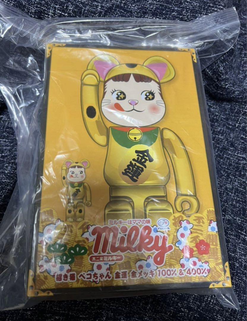 

[Б/У] Bearbrick Maneki Neko Peko-chan Богатство Удача Позолоченная Фигурка 400% Только
