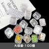 Disposable Acrylic Inner Trays 100-Pack for Mini Cup Palettes, Resin Epoxy Craft Coloring Tools, Silicone Molds, 3.7x3x1cm