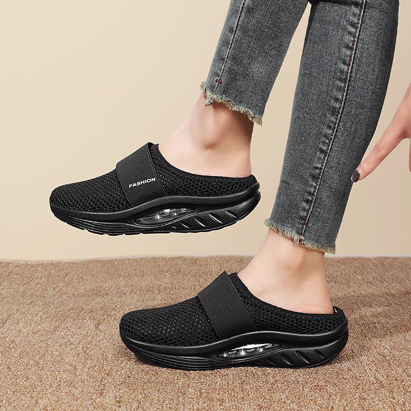 Summer Women Platform Slippers Casual Slip on Plus Size Black Pink Grey Elevator Sandals Shoes for Girls