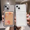 Przezroczysty Uchwyt na Karty Etui na Telefon Dla iPhone 17 18 Pro Max 11 12 13 14 15 16 Plus Air 7 8 Plus XR XS SE 2020 2022 Pokrowiec