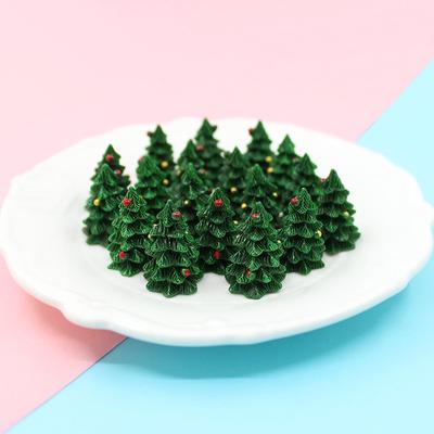 10 Stück Mini-Weihnachtsbaum-Miniaturen, DIY-Minifiguren, Feengarten-Dekoration, Moos-Terrarium, Mikro-Landschaft