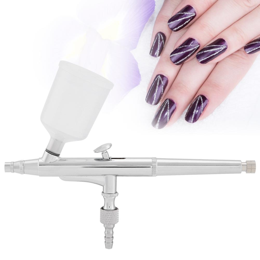 Dual Action Airbrush Kit Needle Large Capacity Cup Spray Gun Paint Art Set Tools(0.2mm)