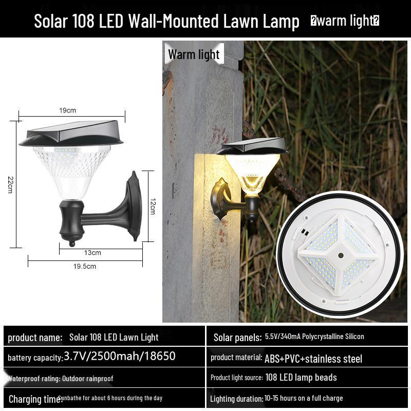LED Solar Lawn Light - Super Bright Waterproof Outdoor Street & Courtyard Light