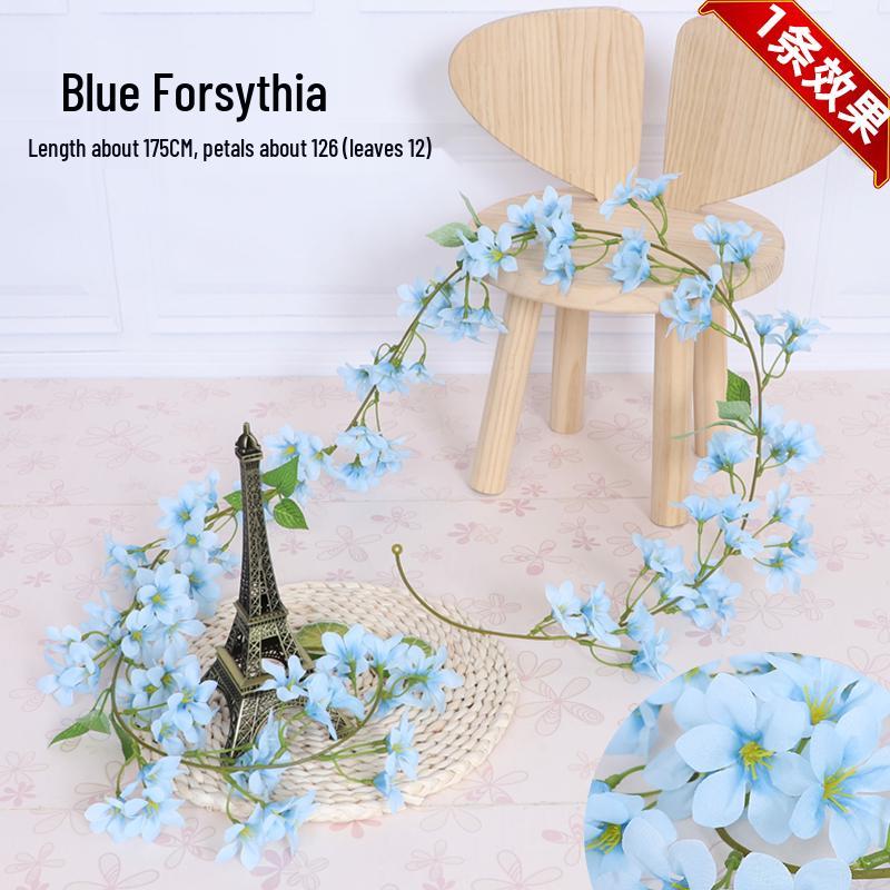 Artificial Cherry Blossom Vine: Indoor Ceiling Wedding Decoration, Rattan Pipe Cover