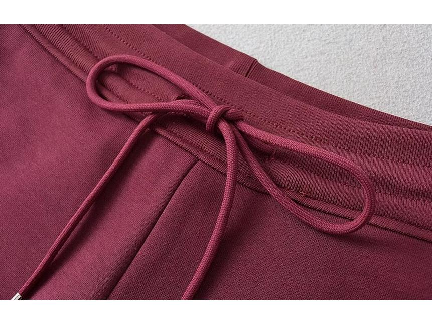 Shorts de Outono de Cintura Alta Estilo Street com Fenda e Cordão