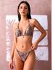 Sexy rückenfreier Träger-Bikini für Damen - Unifarbene europäische & amerikanische Bademode
