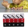 Acrylic Dice Game Props for Children Black White Square Corner Digital Dice Kit