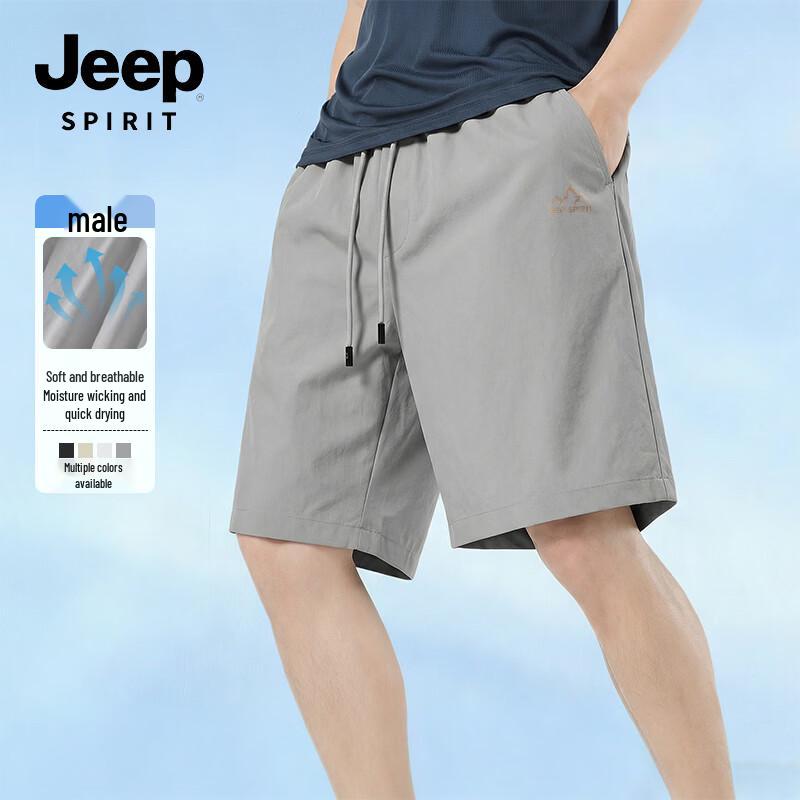 JEEP SPIRIT Men s Washed Cotton Casual Shorts L