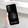 Black Silicone Super Lion Pattern Phone Case For Samsung Note 20 Ultra 10 9 8 Galaxy S20 Fe S21 S22 5g S10 Plus Matte Soft Cover