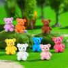 10Pcs/lot Cartoon Bear Animal Miniatures Resin Ornaments Fairy Garden Decoration Moss Terrarium Micro Landscape