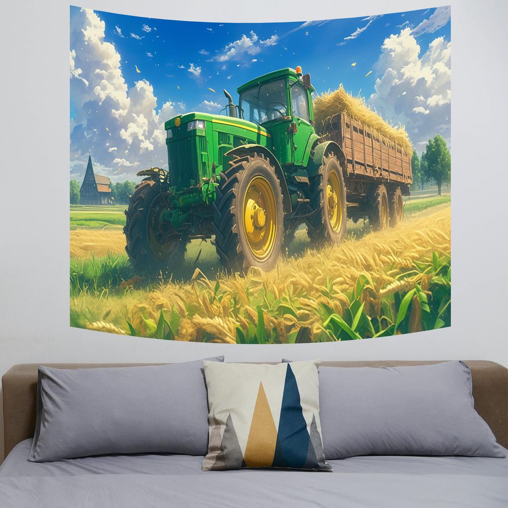 Support Farmer Tapestry Banner Rural Wall Hanging Wall Art Decoration Bedroom Farmland wall tapestry