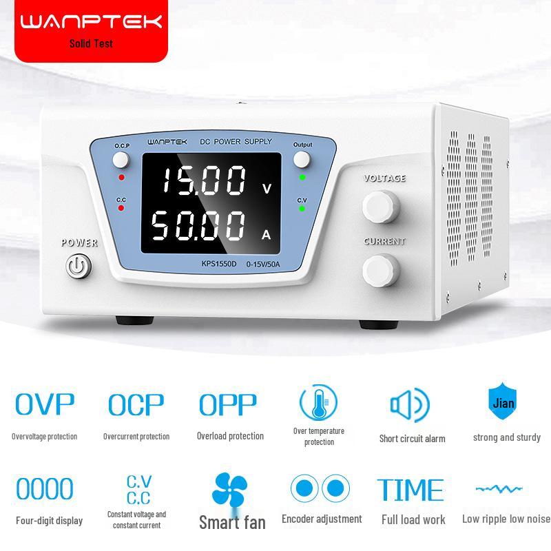 GuCe KPS1550D 15V 50A Adjustable DC Power Supply for Lead-Acid Battery Charging