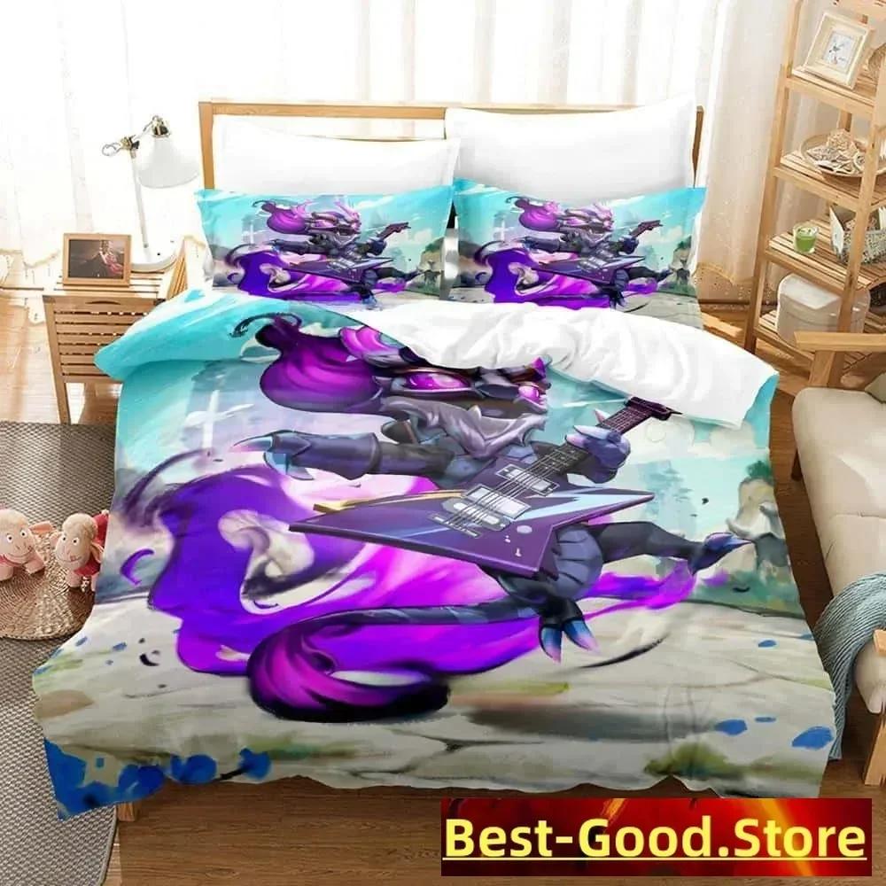 3D Game Teamfight Tactics Bedding Set Single Twin Full Queen King Size Bed Set Adult Kid Bedroom Duvetcover Sets Home Textiles