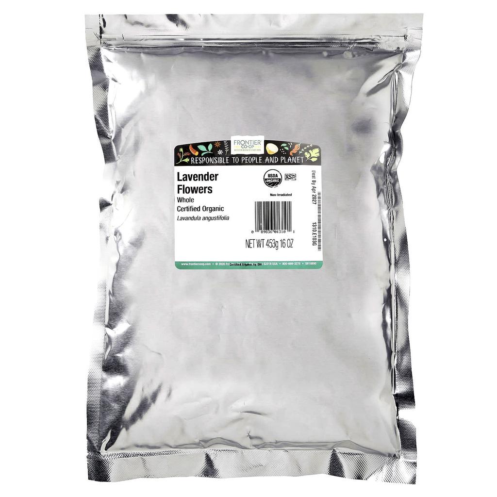 Frontier Co-op, Organic Whole Lavender Flowers, 16 oz (453 g)