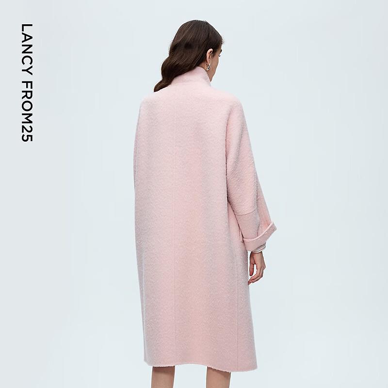 Lanzi Women's High-Neck Double-Faced Wool Coat