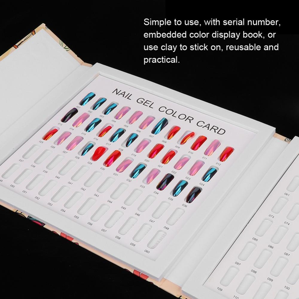 120 Colors False Nail Tips Nail Gel Color Card Nail Polish Color Swatch Book For Studio