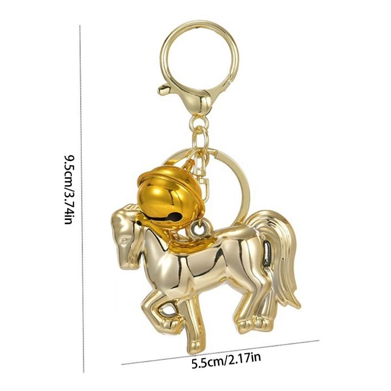 Exquisite 3D Horse Keychain Crafted from Sturdy Acrylic with Lifelike Details for Bag Decors Key Holder Lightweight Portable Gift