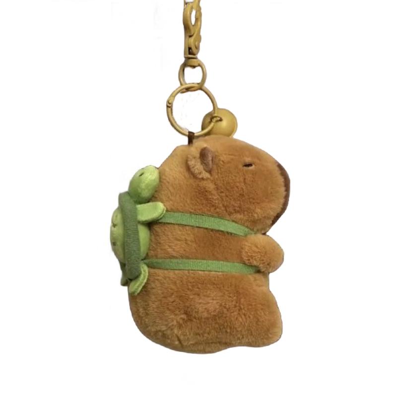 

Милый плюшевый брелок-капибара, подвеска для ключей от машины, сумки, игрушка-мягкая игрушка, детский подарок зелёный