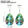 Unique Flamingo PU Leather Earrings Fashion Earrings Holiday Gifts for Friends Party Fashion Accessories Elegant Earrings Party Earrings