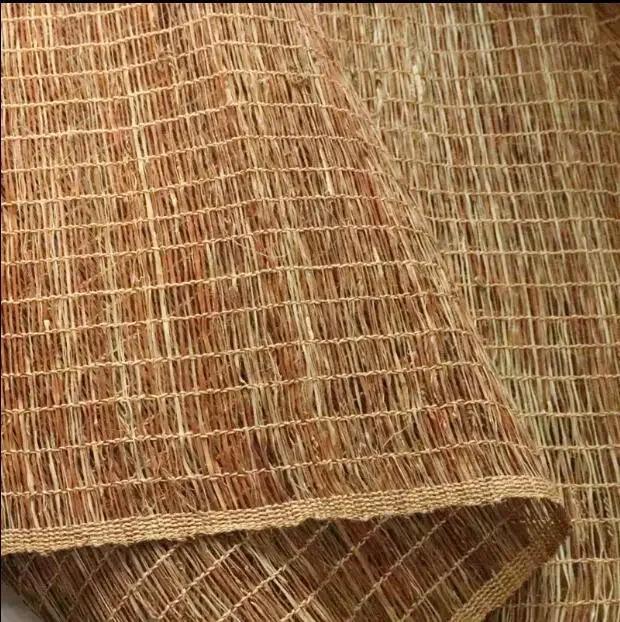 Retro and Nostalgic Ramie Curtains, Partition Screens, Semi Shading Grass Curtains In the Entrance Plant Fiber