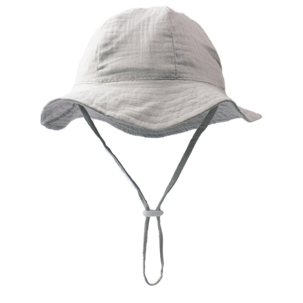 Soft Cotton Sun Protection Caps Sun Shade Children's Fisherman Hat Beach Panama Hat  for Boys Girls