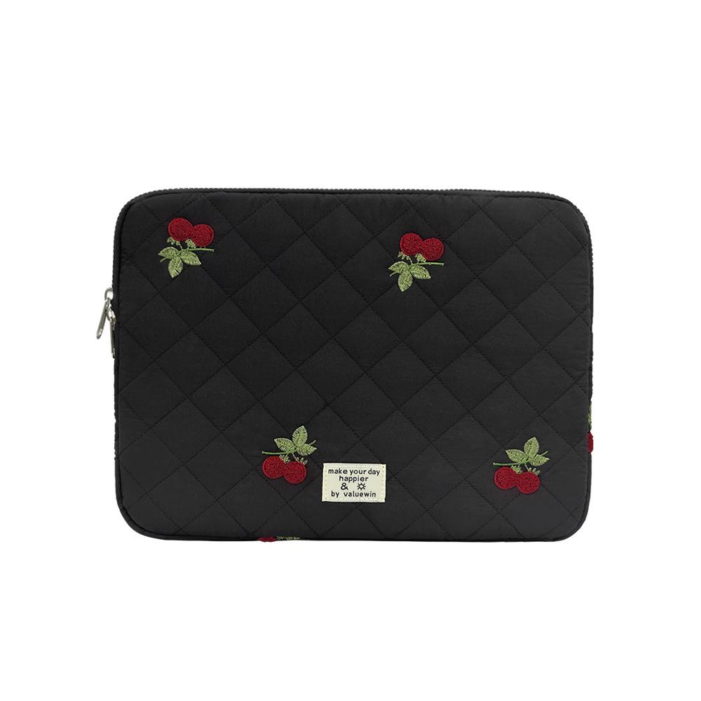 

Korean Cherry Embroidery Tablet & Laptop Sleeve (11/13/16 Inches) 9-11 inch for iPad чёрный