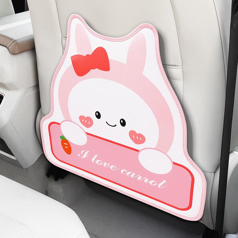 Universal Cartoon Car Seat Back Protective Kick Mat for Kids