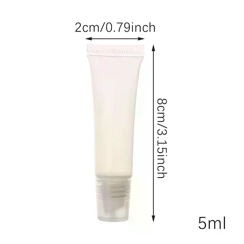 Klar 10 Stück 5ml Leere Lipgloss-Tuben Lippenstift-Röhrchen Balsam Weicher Make-up-Quetschbehälter Flasche Für den Heimgebrauch Hohe Qualität