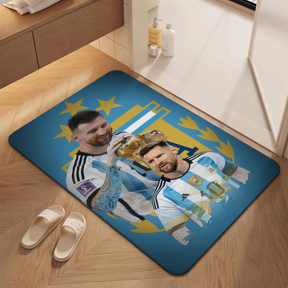 Messi Champion Carpet Floor Mats Printing Art Office Chair Cushion Bathroom Mat