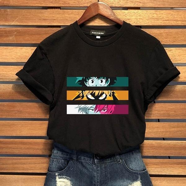 New Japanese Anime My Hero Academia T-Shirt Cool Short Sleeve Cartoon Printed Tee Shirt Tops