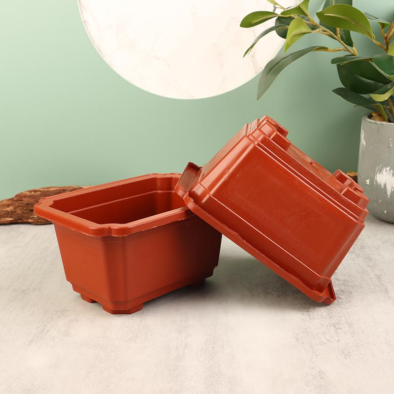 5 Adet Saksı Dikdörtgen Klasik İç Mekan Bitkileri Fide Plastik Bonsai Ev Ofis Kaktüs Saksısı Çiçek Saksısı Bahçecilik Saksısı