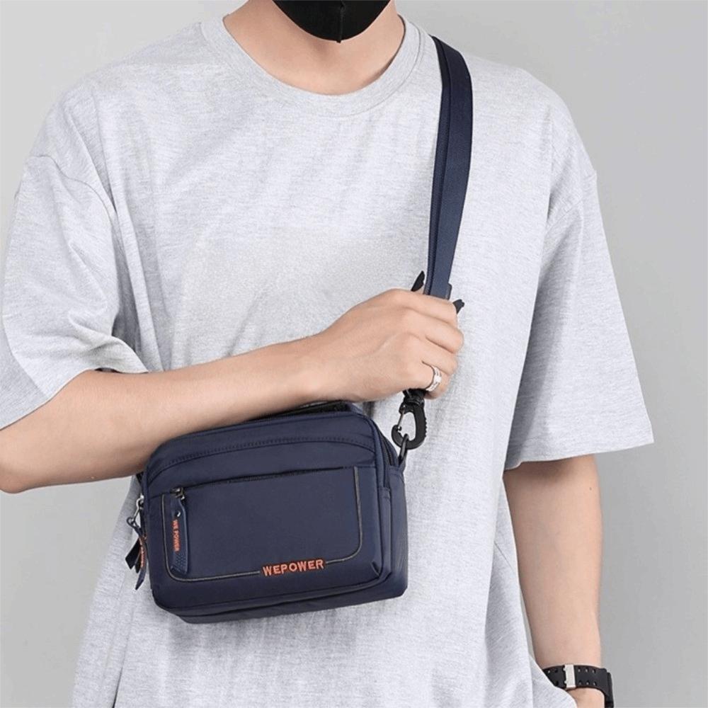Large Capacity Men's Shoulder Bag Multifunctional Nylon Waist Bag Business Crossbody Bag  Work